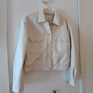 COPY - Faux leather cropped gamma jacket